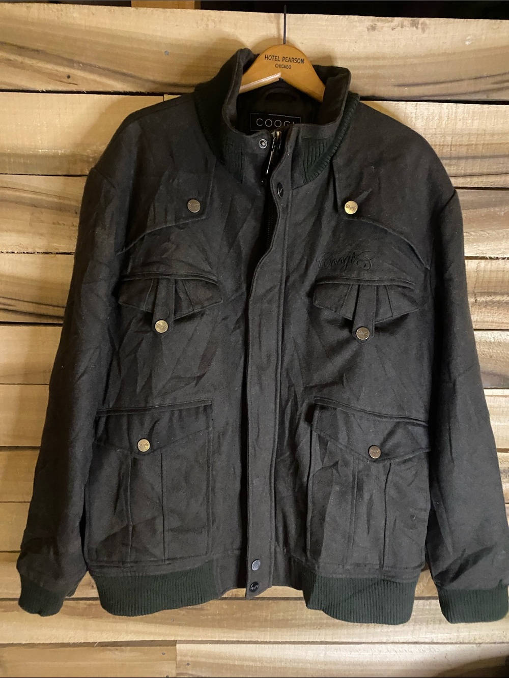 COOGI Dark Green wool blend Jacket size 2X